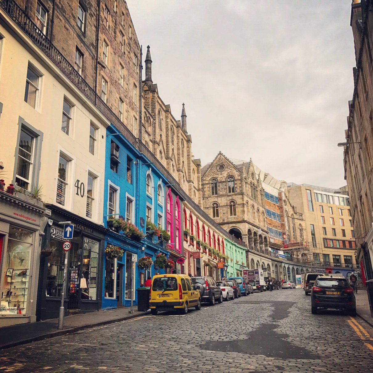 Victoria Street in Edinburgh, Scotland